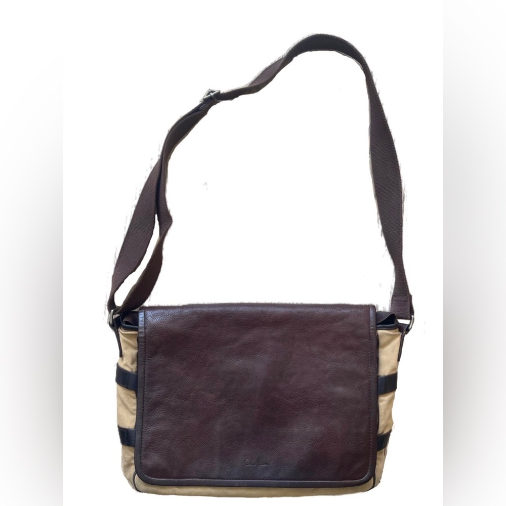 Cole Haan Messenger Bag in Leather & Canvass